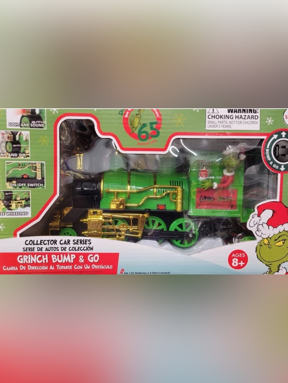 The Grinch Christmas Train Collector Car Series Bump And Go 65th Anniversary